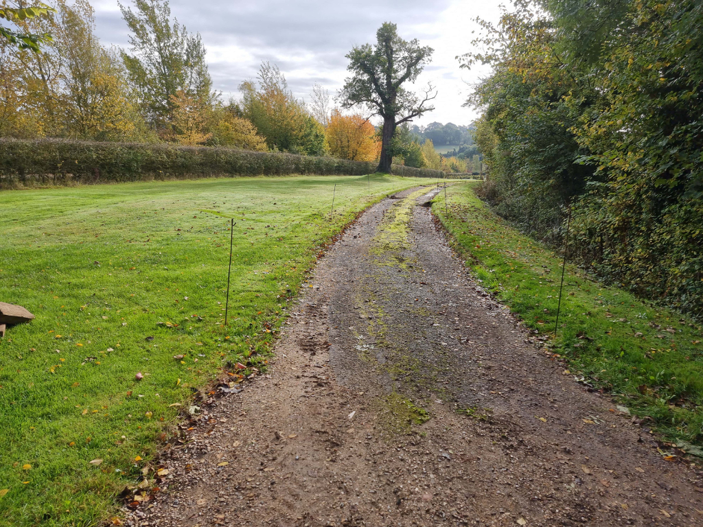 This is a large driveway which is just about to have a tar and chip driveway installed on by Watton Driveway Solutions